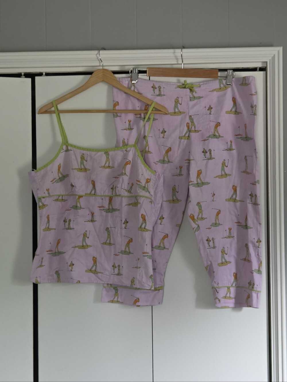 BedHead Lavender Cami & Pajama Pants with Green Trim